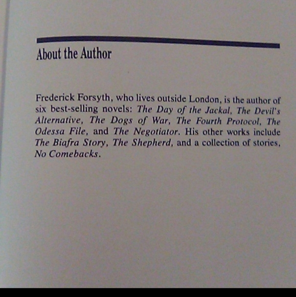 PR of FREDERICK FORSYTH Novels style a la James Bond - Picture 9 of 11